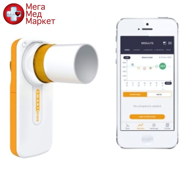 Пикфлуометр SMARTONE с многоразовой турбиной и мундштуком