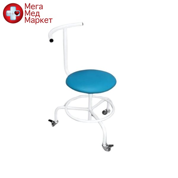 Стул винтовой передвижной со спинкой и подставкой для ног СВПС