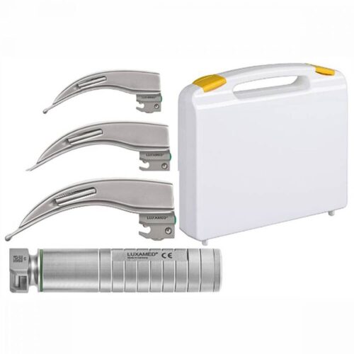 Набор F.O. ларингоскоп взрослый LED Eco 2,5В + 3 Macintosh клинка Luxamed