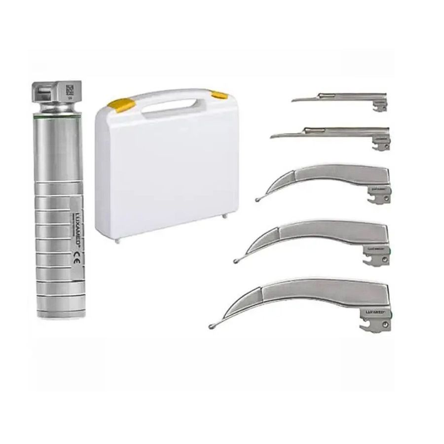 Набор F.O. ларингоскоп взрослый + педиатрический LED Eco + 2 Miller и 3 Macintosh клинка Luxamed