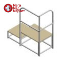 Ступеньки медицинские с поручнем СМ-02